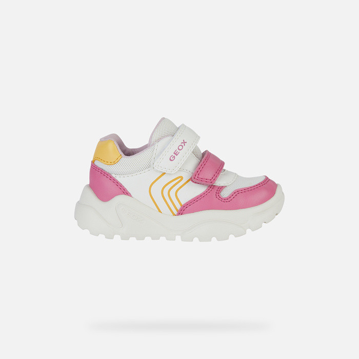 Sneakers with straps CIUFCIUF BABY White/Dark Pink | GEOX