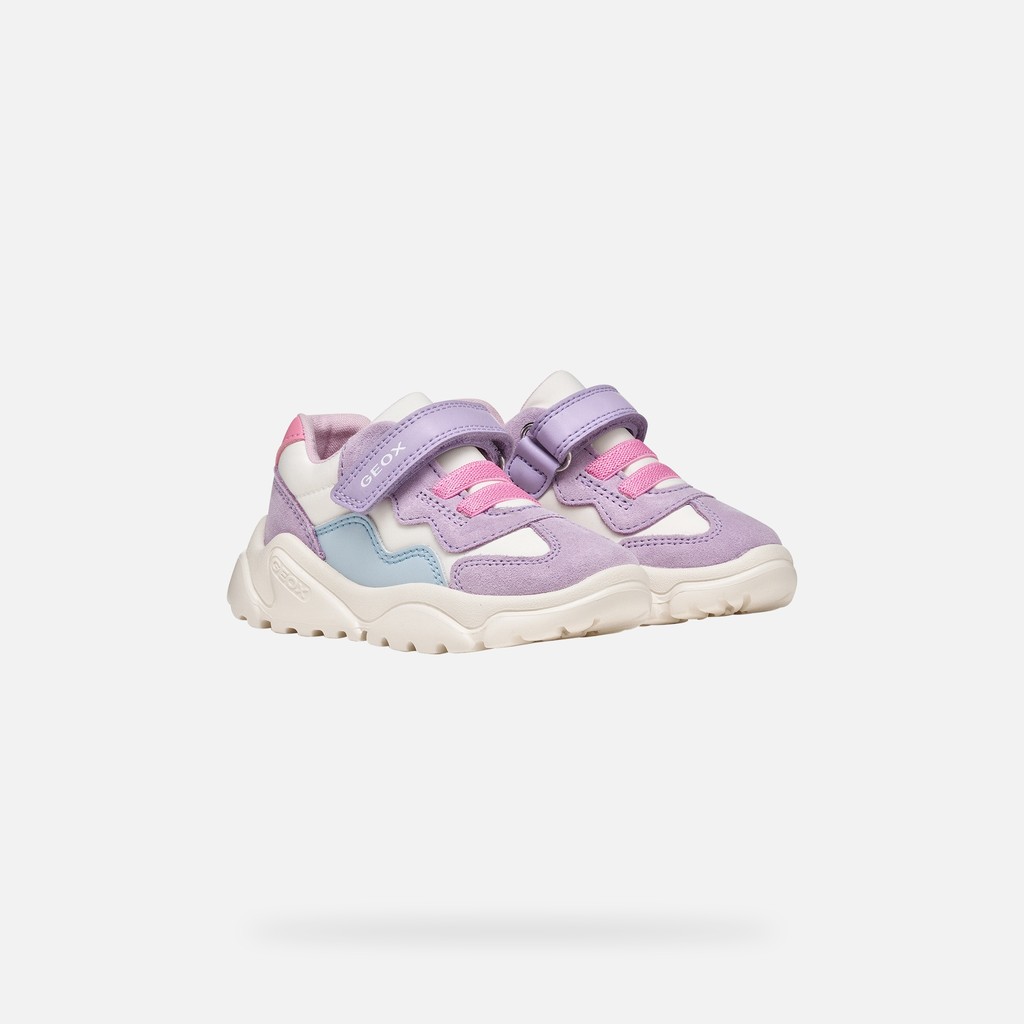 Baskets basse CIUFCIUF B&Eacute;B&Eacute; Blanc cass&eacute;/Lilas - image number 7 | GEOX