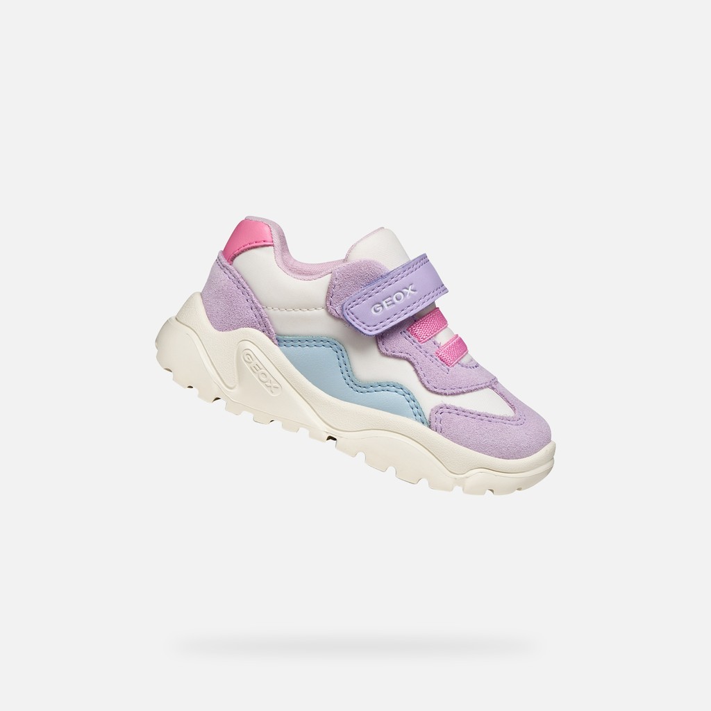Baskets basse CIUFCIUF B&Eacute;B&Eacute; Blanc cass&eacute;/Lilas - image number 0 | GEOX