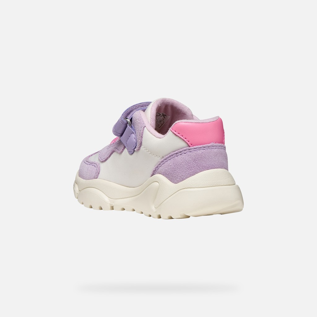 Baskets basse CIUFCIUF B&Eacute;B&Eacute; Blanc cass&eacute;/Lilas - image number 3 | GEOX