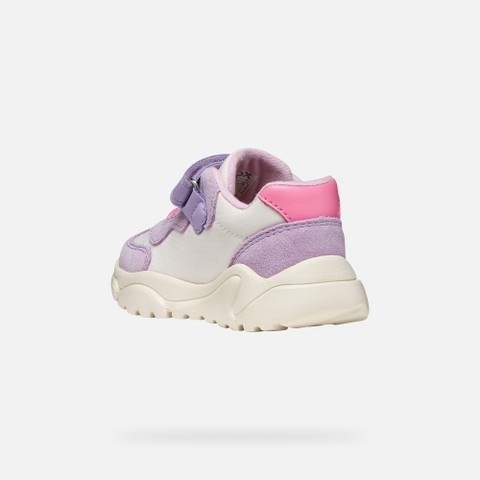 Baskets basse CIUFCIUF B&Eacute;B&Eacute; Blanc cass&eacute;/Lilas - image number 3 | GEOX