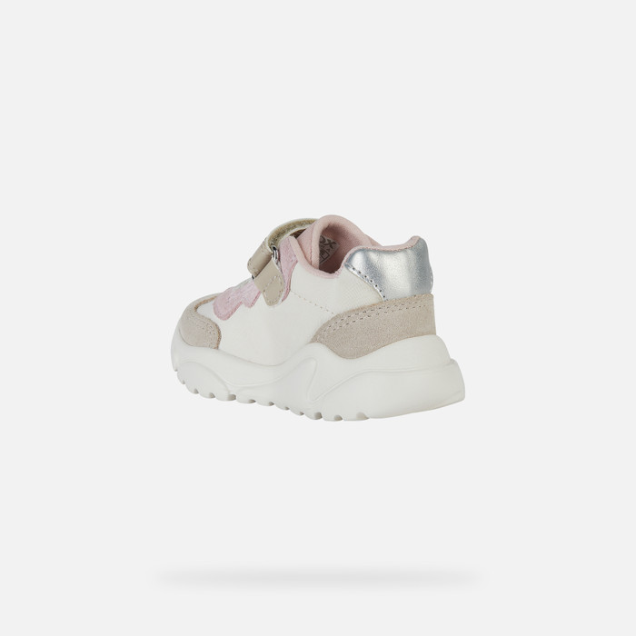 Geox - B CIUFCIUF Girl A, Zapatillas Bebé - Mädchen, Lt Pink/Watersea