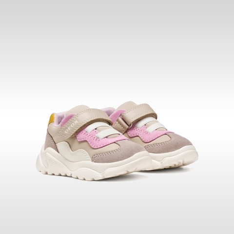 Chaussures &agrave; scratch CIUFCIUF B&Eacute;B&Eacute; Beige/Rose Fonc&eacute; - image number 7 | GEOX