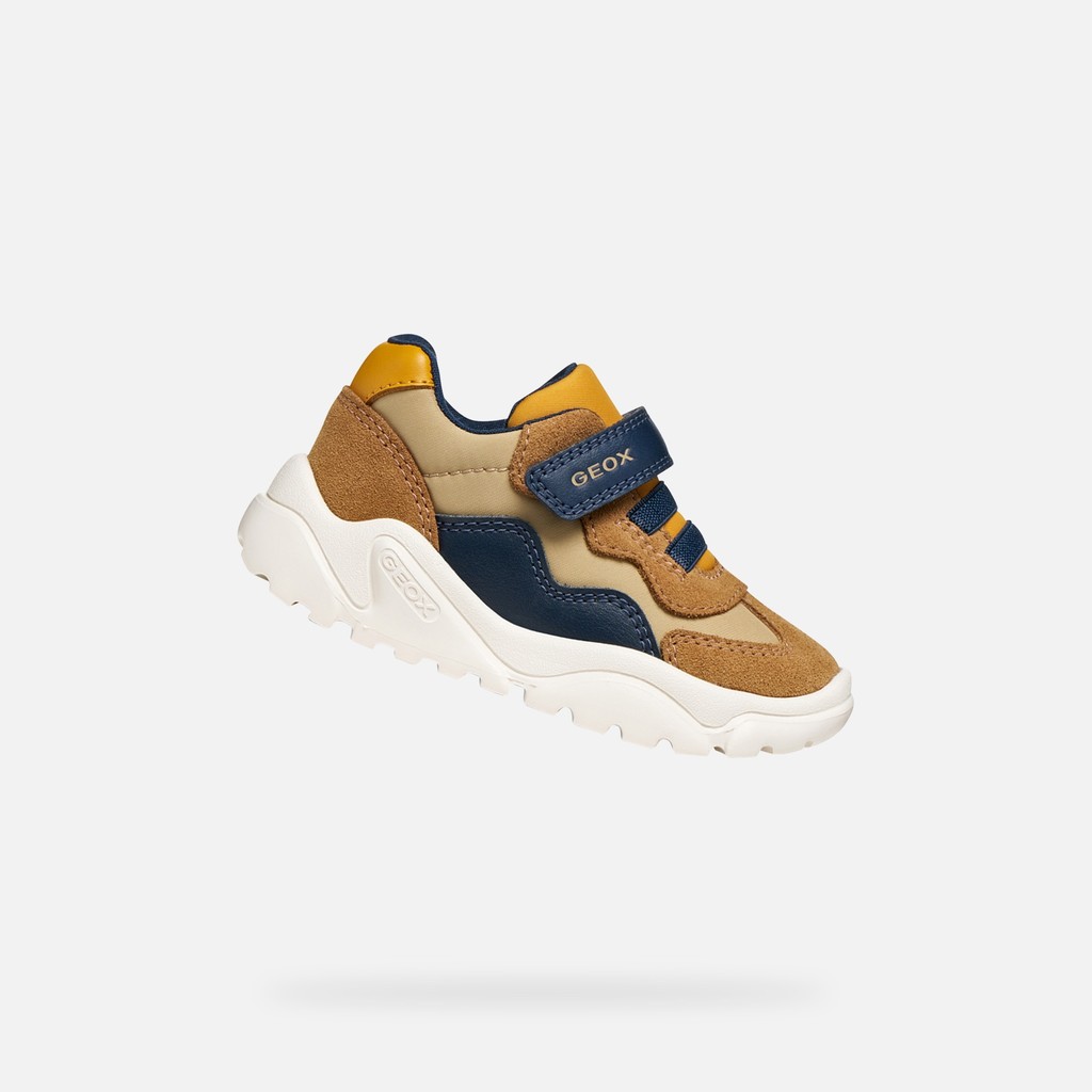 Velcro shoes CIUFCIUF BABY Caramel/Navy - image number 0 | GEOX