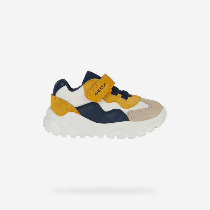 Low top sneakers CIUFCIUF BABY Taupe/Ochre Yellow | GEOX