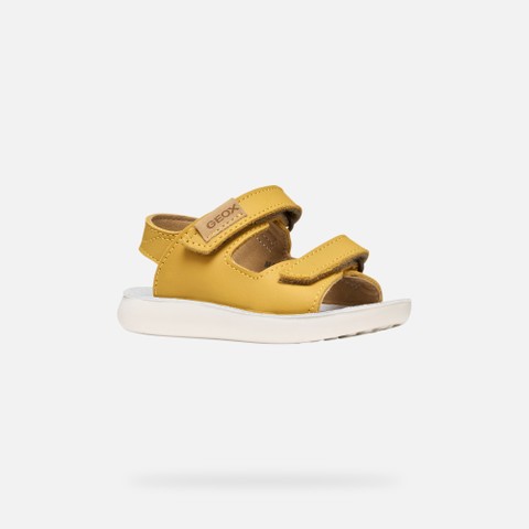 Sandals with straps SANDAL LIGHTFLOPPY BABY Ochre Yellow - image number 2 | GEOX