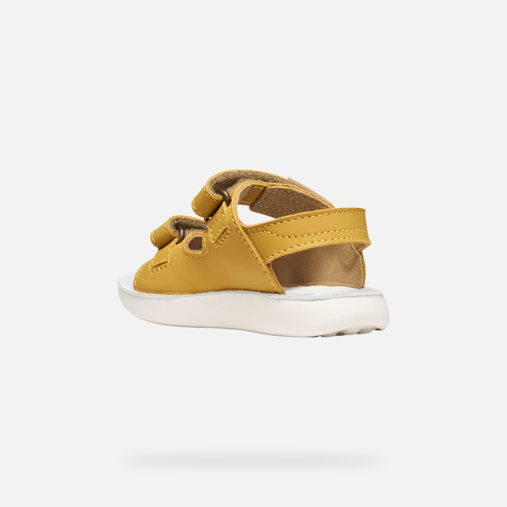 Sandals with straps SANDAL LIGHTFLOPPY BABY Ochre Yellow - image number 3 | GEOX