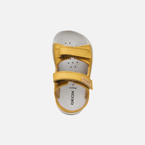 Sandals with straps SANDAL LIGHTFLOPPY BABY Ochre Yellow - image number 5 | GEOX
