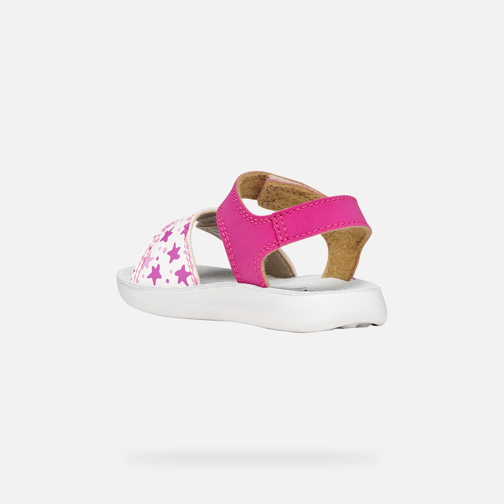Sandals with straps SANDAL LIGHTFLOPPY TODDLER GIRL Fuchsia/White - image number 3 | GEOX