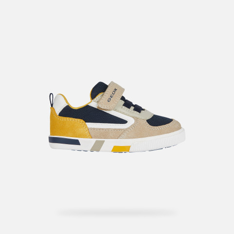 Low Top Sneakers KILWI TODDLER BOY Taupe/Navy - image number 1 | GEOX