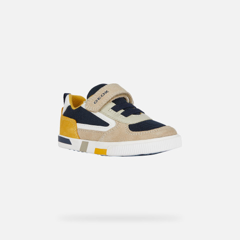 Low Top Sneakers KILWI TODDLER BOY Taupe/Navy - image number 2 | GEOX