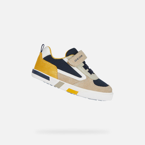 Low Top Sneakers KILWI TODDLER BOY Taupe/Navy - image number 0 | GEOX