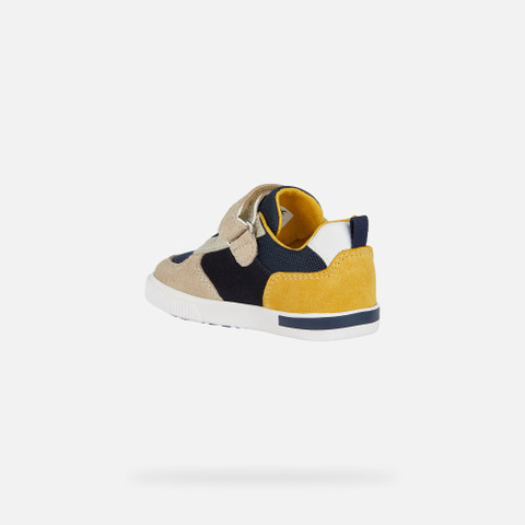 Low Top Sneakers KILWI TODDLER BOY Taupe/Navy - image number 3 | GEOX