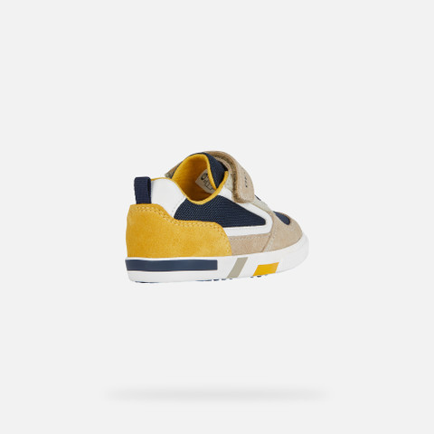 Low Top Sneakers KILWI TODDLER BOY Taupe/Navy - image number 4 | GEOX