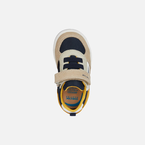 Low Top Sneakers KILWI TODDLER BOY Taupe/Navy - image number 5 | GEOX