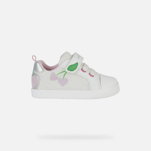 sneakers with straps KILWI TODDLER GIRL White/Pink - image number 1 | GEOX