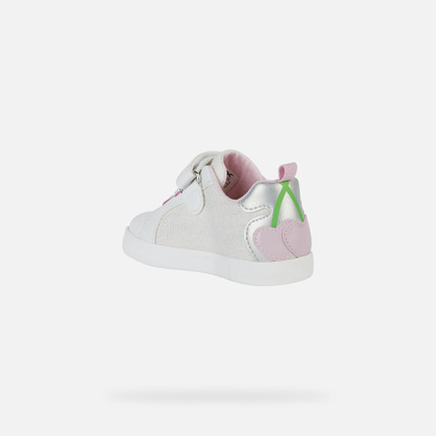 sneakers with straps KILWI TODDLER GIRL White/Pink - image number 3 | GEOX