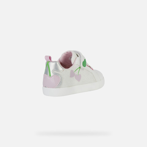 sneakers with straps KILWI TODDLER GIRL White/Pink - image number 4 | GEOX