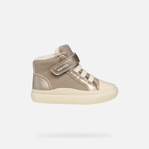 Chaussures &agrave; scratch GISLI B&Eacute;B&Eacute; Beige fonc&eacute; - image number 1 | GEOX