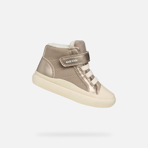 Chaussures &agrave; scratch GISLI B&Eacute;B&Eacute; Beige fonc&eacute; | GEOX