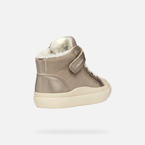 Chaussures &agrave; scratch GISLI B&Eacute;B&Eacute; Beige fonc&eacute; - image number 4 | GEOX