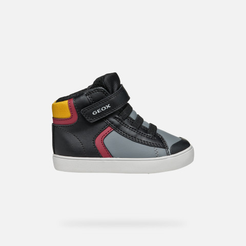 High Top Sneakers GISLI BABY Black/Bordeaux - image number 1 | GEOX
