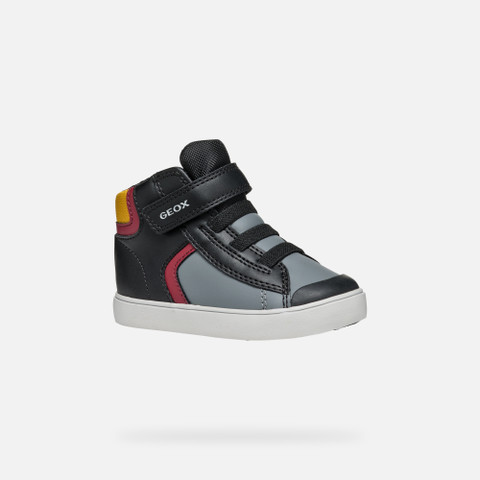 High Top Sneakers GISLI BABY Black/Bordeaux - image number 2 | GEOX