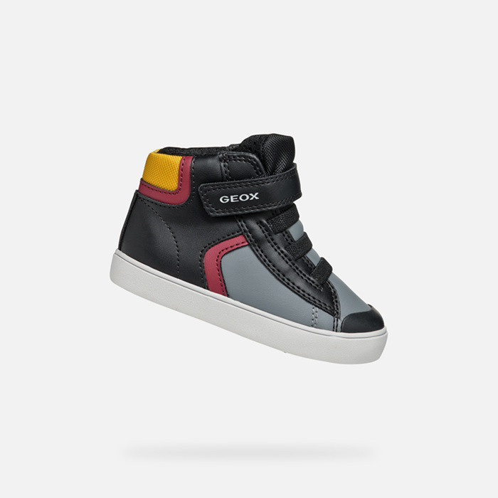 High top sneakers GISLI BABY Black/Bordeaux | GEOX