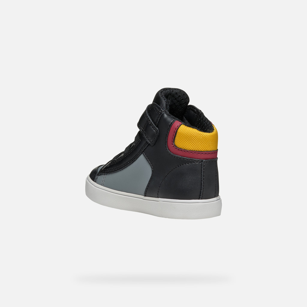 High Top Sneakers GISLI BABY Black/Bordeaux - image number 3 | GEOX