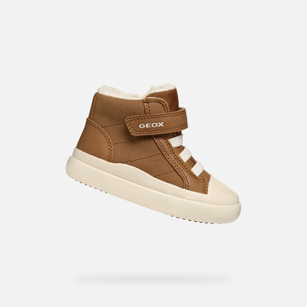 High top sneakers GISLI BABY Brown | GEOX