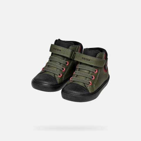 High top sneakers GISLI TODDLER Dark Green/Black - image number 7 | GEOX