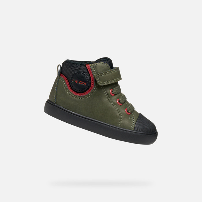 High top sneakers GISLI TODDLER BOY Dark Green/Black | GEOX