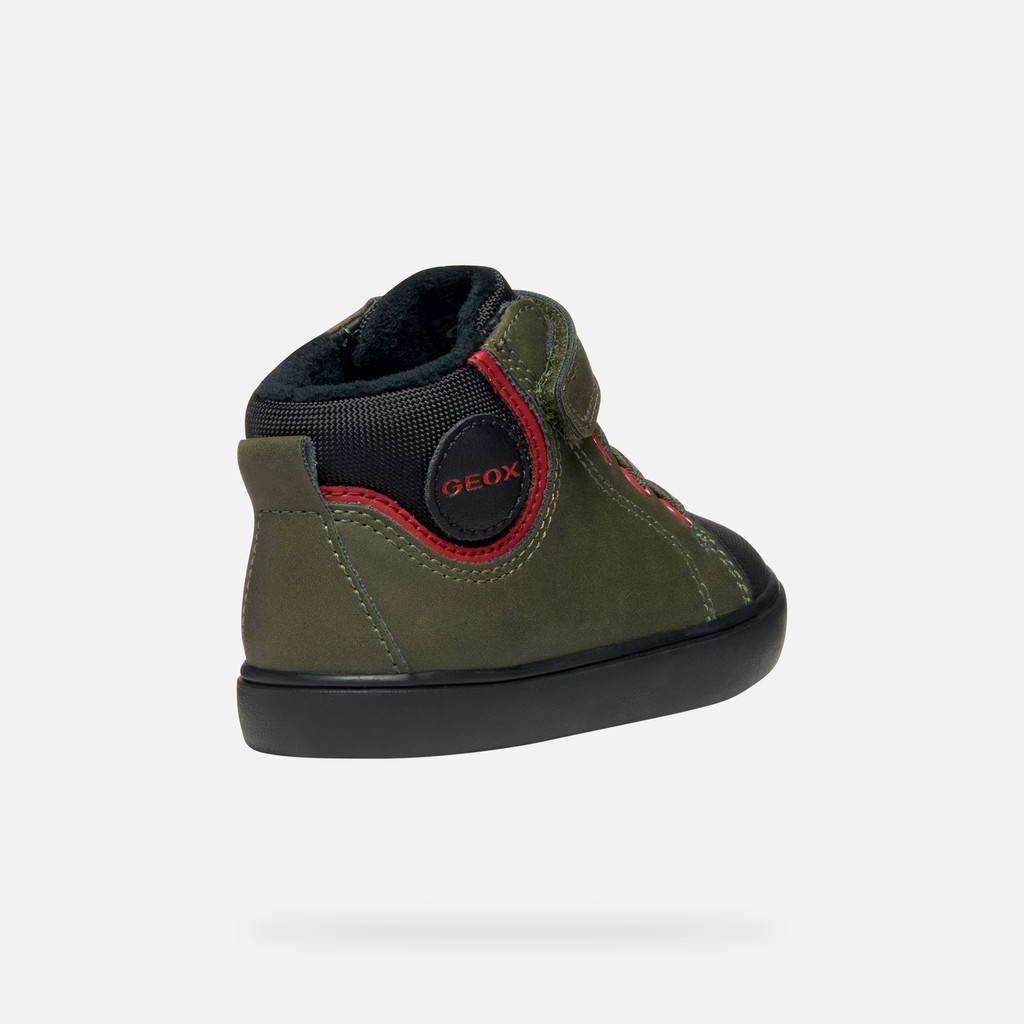 High top sneakers GISLI TODDLER BOY Dark Green/Black - image number 4 | GEOX