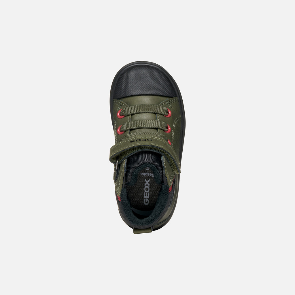 High top sneakers GISLI TODDLER BOY Dark Green/Black - image number 5 | GEOX