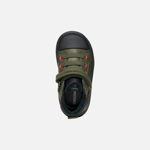 High top sneakers GISLI TODDLER BOY Dark Green/Black - image number 5 | GEOX
