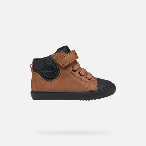 Velcro shoes GISLI TODDLER Brown/Black - image number 1 | GEOX
