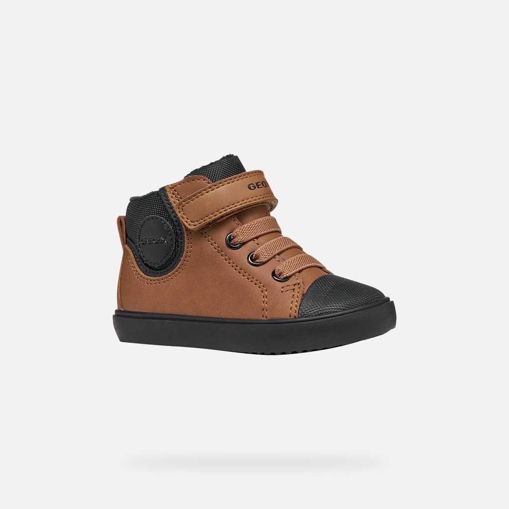 Velcro shoes GISLI TODDLER Brown/Black - image number 2 | GEOX