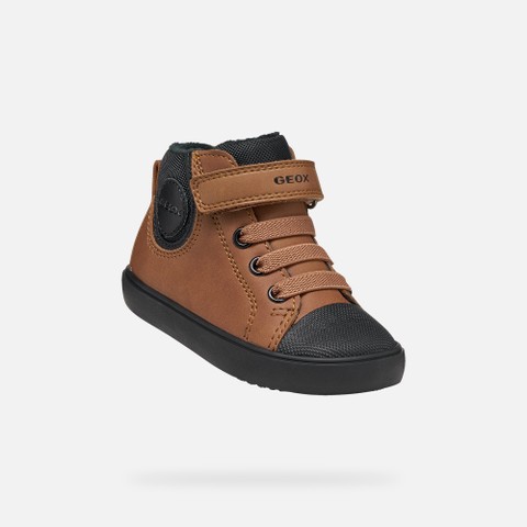 Velcro shoes GISLI TODDLER Brown/Black - image number 4 | GEOX