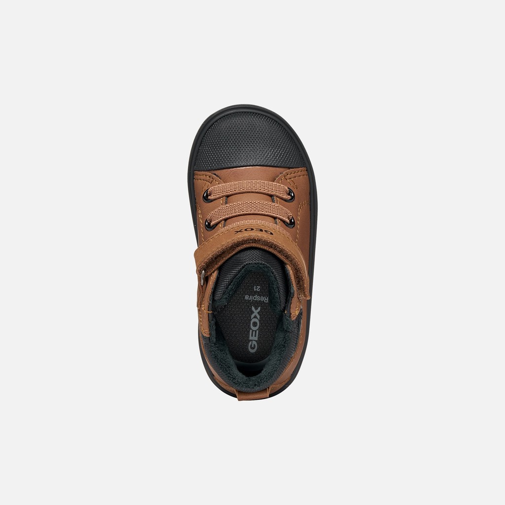 Velcro shoes GISLI TODDLER Brown/Black - image number 5 | GEOX