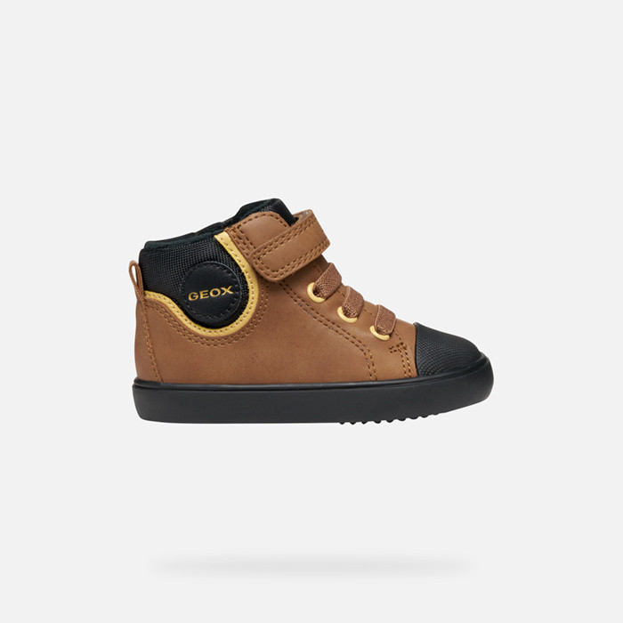 High top sneakers GISLI TODDLER BOY Tobacco/Black | GEOX