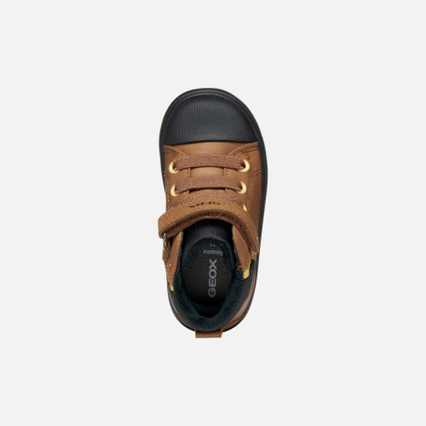 High top sneakers GISLI TODDLER Tobacco/Black - image number 5 | GEOX