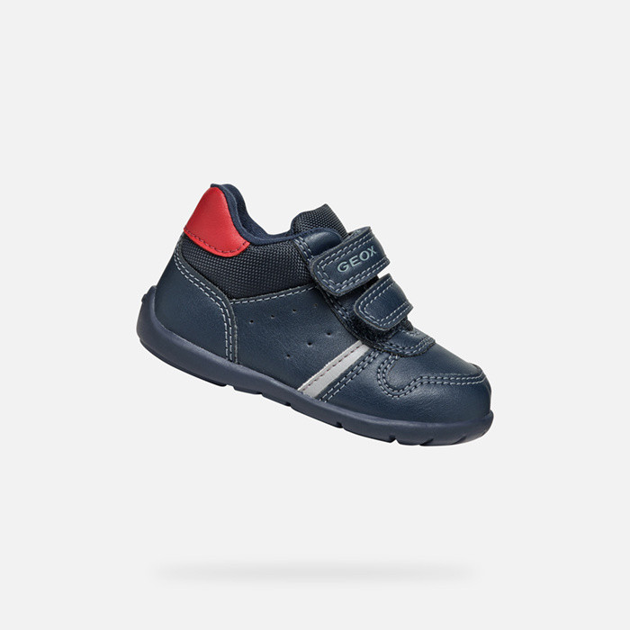 Sneakers with straps ELTHAN BABY BOY Navy/Red | GEOX
