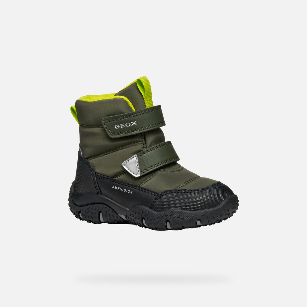 Winter boots BALTIC ABX BABY Dark green/Lime green - image number 2 | GEOX