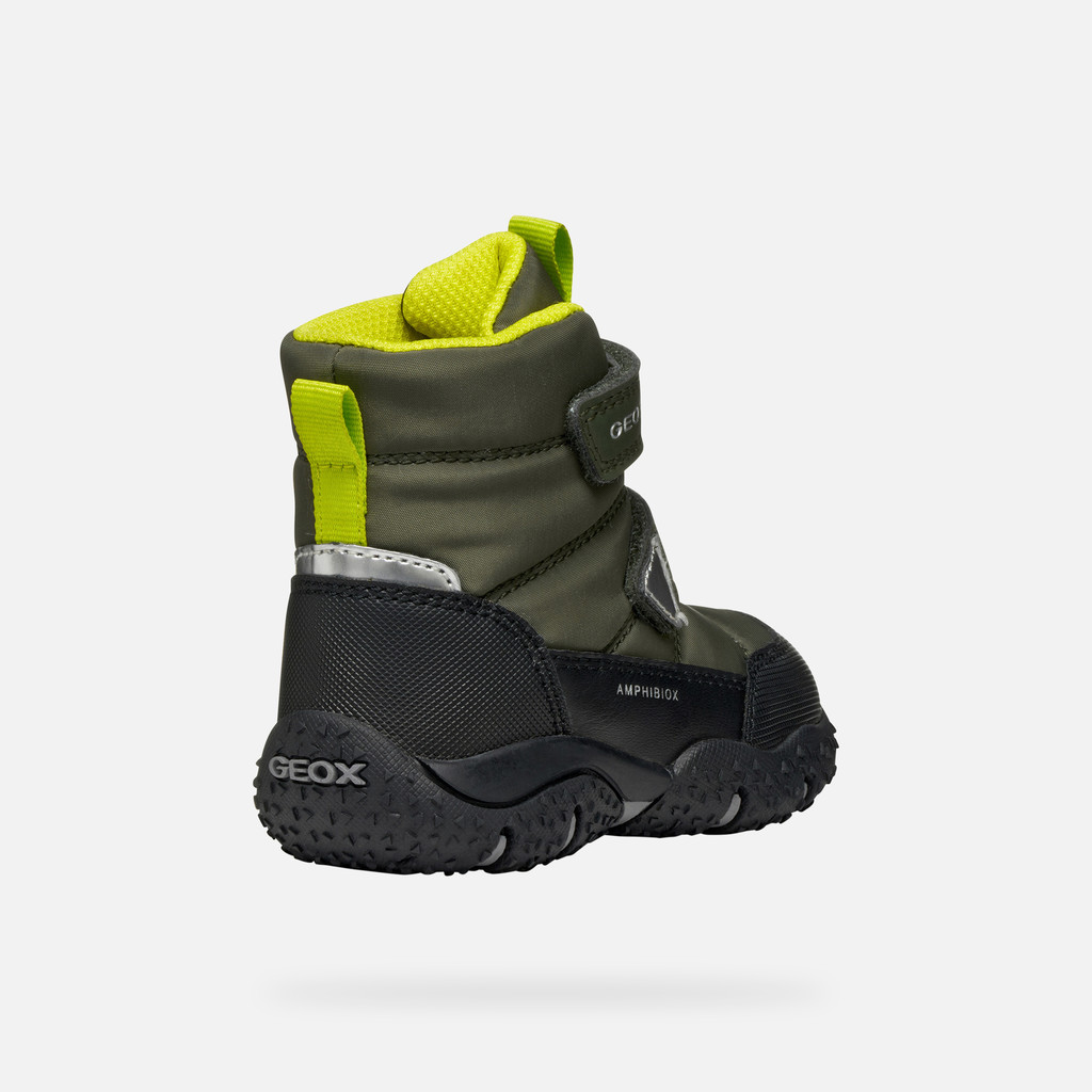 Winter boots BALTIC ABX BABY Dark green/Lime green - image number 4 | GEOX