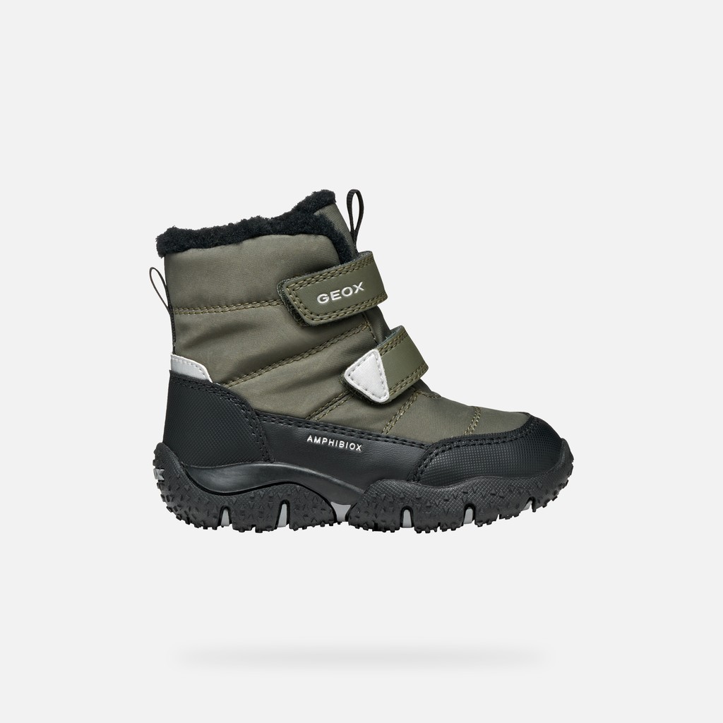 Waterproof snow ankle boots BALTIC ABX TODDLER BOY Dark Green/Black - image number 1 | GEOX