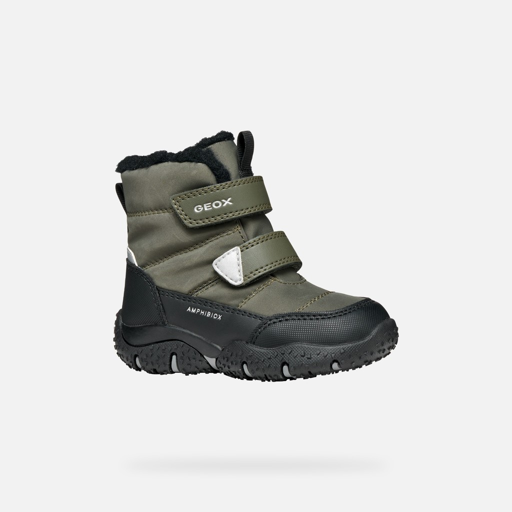 Waterproof snow ankle boots BALTIC ABX TODDLER BOY Dark Green/Black - image number 2 | GEOX