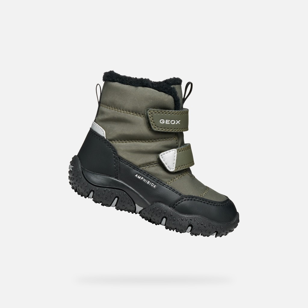 Waterproof snow ankle boots BALTIC ABX TODDLER BOY Dark Green/Black - image number 0 | GEOX