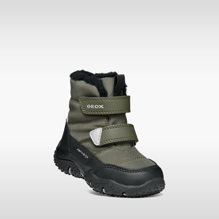 Waterproof snow ankle boots BALTIC ABX TODDLER BOY Dark Green/Black | GEOX