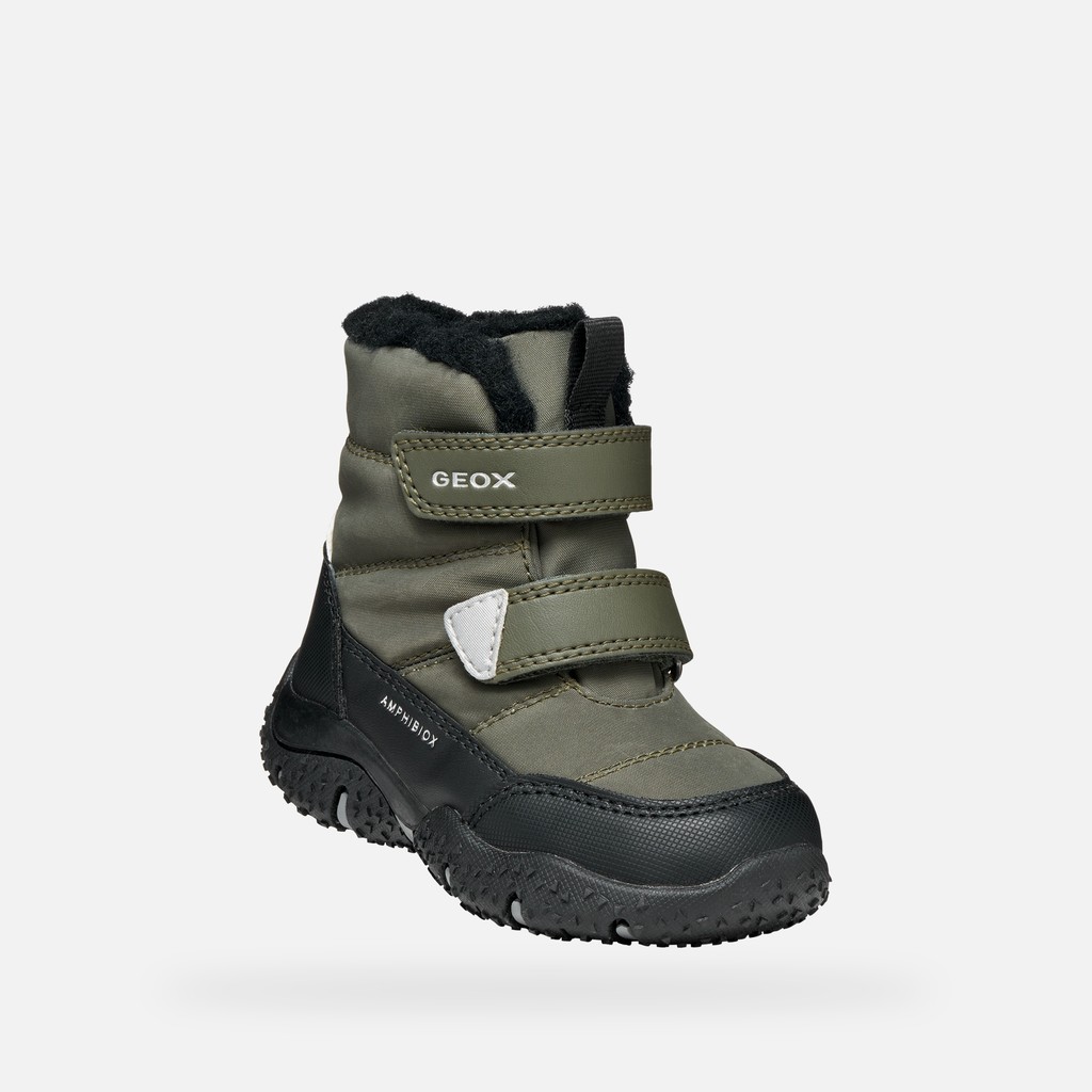 Waterproof snow ankle boots BALTIC ABX TODDLER BOY Dark Green/Black - image number 4 | GEOX