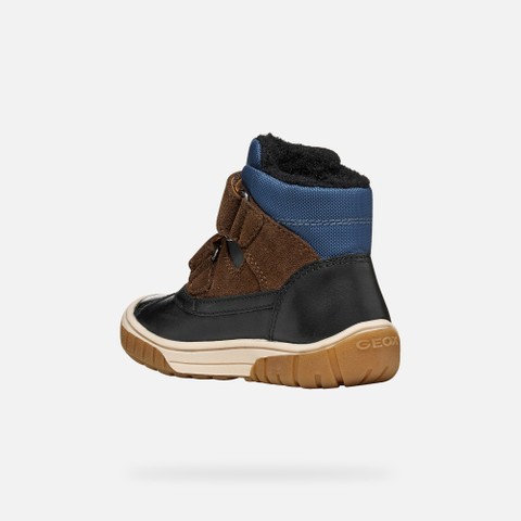 Waterproof ankle boots OMAR   BABY Black/Dark Brown - image number 3 | GEOX